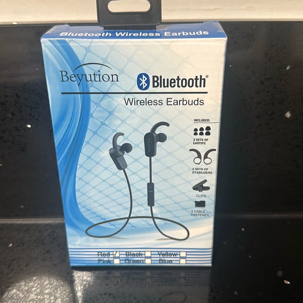 NEW Beyution Wireless Bluetooth Earbuds - RED